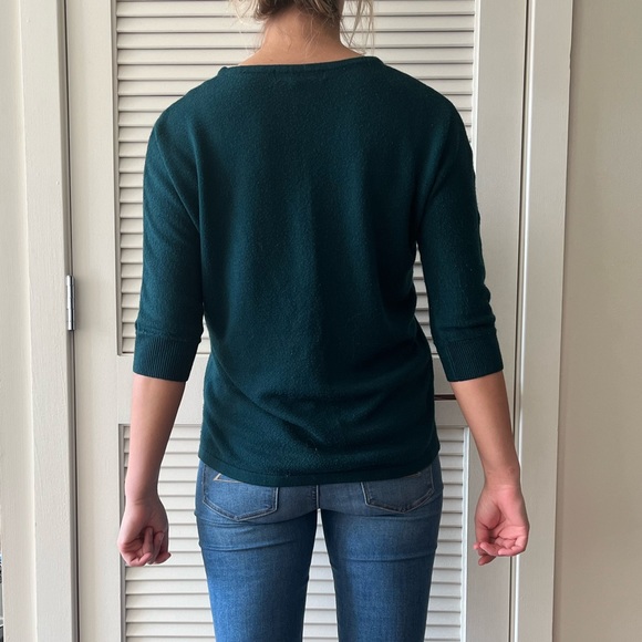 FOREVER 21 3/4 length teal sweater - Picture 2 of 7